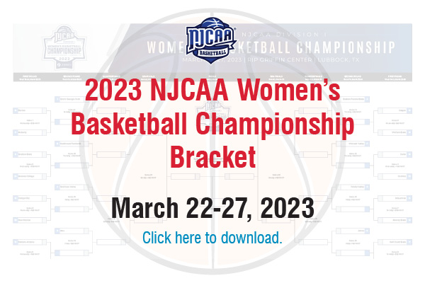 2023 NJCAA Women's Basketball Championship Bracket