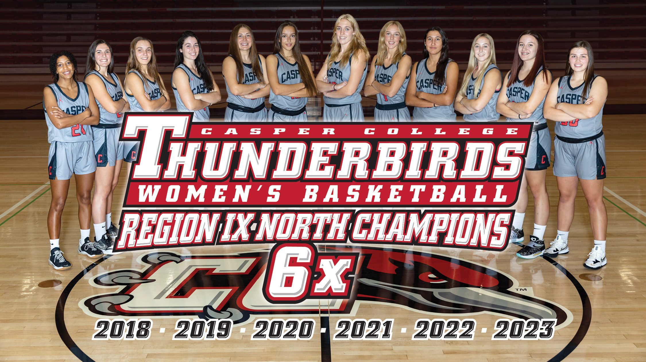 Lady T-Birds Capture Region IX North Title for Sixth Year in a Row. Team image.